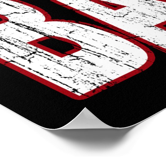 PEACE LIEBE BASEBALL POSTER (Ecke)