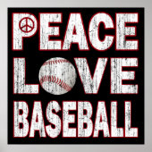 PEACE LIEBE BASEBALL POSTER (Vorne)