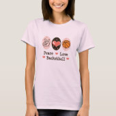 Peace Liebe Basketball Bio T - Shirt (Vorderseite)