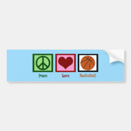 Peace Liebe Basketball Blue Autoaufkleber