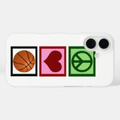 Peace Liebe Basketball Case-Mate iPhone Hülle (Rückseite (Horizontal))