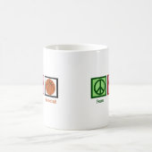 Peace Liebe Basketball Kaffeetasse (Mittel)