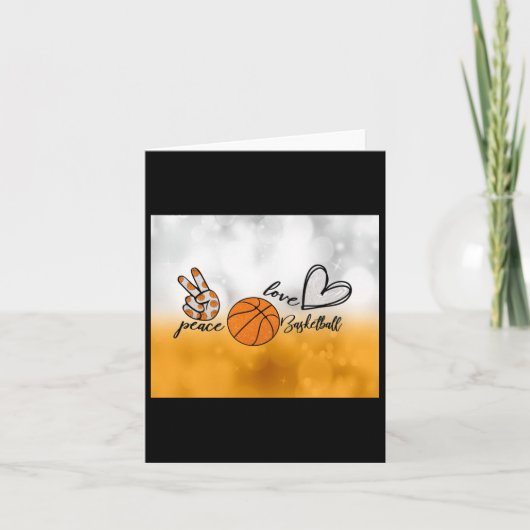 Peace Liebe Basketball Karte (Vorderseite)