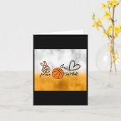 Peace Liebe Basketball Karte (Gelbe Blume)