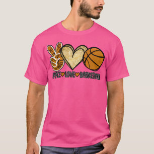 Peace Liebe Basketball - Leichtathletik-Mannschaft T-Shirt