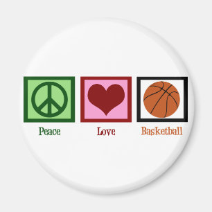 Peace Liebe Basketball Magnet