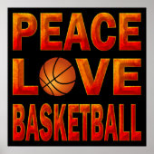 PEACE LIEBE BASKETBALL POSTER (Vorne)