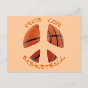 Peace Liebe Basketball Postkarte