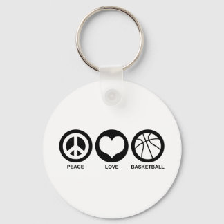 Peace Liebe Basketball Schlüsselanhänger