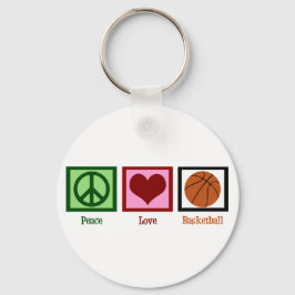 Peace Liebe Basketball Schlüsselanhänger