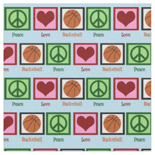 Peace Liebe Basketball Stoff