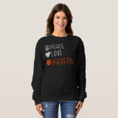 Peace Liebe Basketball Sweatshirt (Vorne ganz)