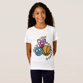 Peace Liebe Basketball T-Shirt (Vorne ganz)