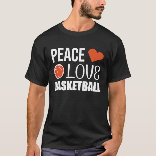Peace Liebe Basketball T-Shirt (Vorderseite)