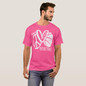 Peace Liebe Basketball Vector T-Shirt (Vorne ganz)