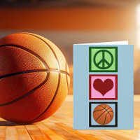 Peace Liebe Basketball Vertikal
