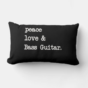 Peace Liebe & Bass Guitar Musician Guitaris Lendenkissen