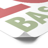 Peace Liebe Bass Guitars Poster (Ecke)