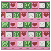Peace Liebe Baton Twirling Stoff (Muster)