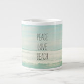 Peace Liebe Beach Jumbo-Tasse (Vorderseite)