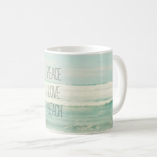 Peace Liebe Beach Kaffeetasse (VorderseiteRechts)