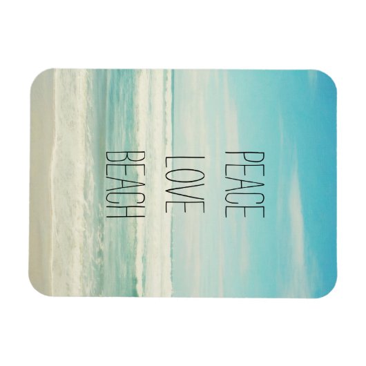 Peace Liebe Beach Magnet (Horizontal)