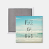 Peace Liebe Beach Magnet (Vorderseite/Rückseite)