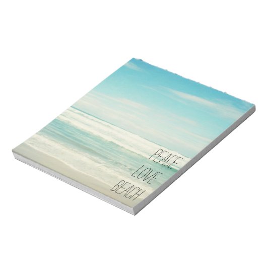 Peace Liebe Beach Notizblock (Rotiert)
