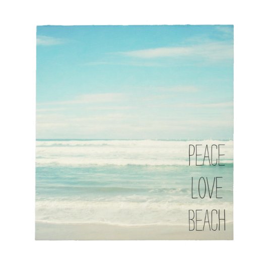 Peace Liebe Beach Notizblock (Vorderseite)