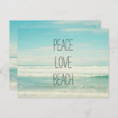 Peace Liebe Beach Postkarte (Vorne/Hinten)