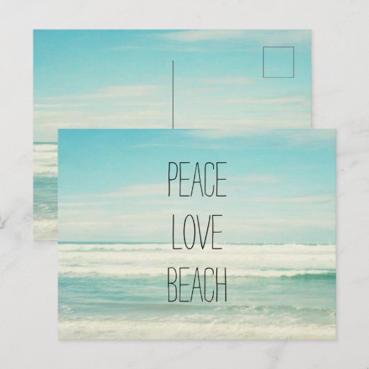 Peace Liebe Beach Postkarte (Vorne/Hinten)