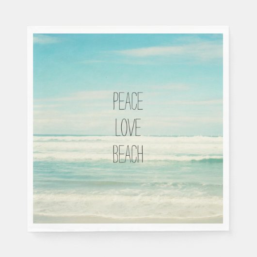 Peace Liebe Beach Serviette (Vorderseite)