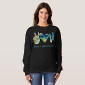 Peace Liebe Beach Sommerferien Sonnenbrille Sweatshirt (Vorne ganz)