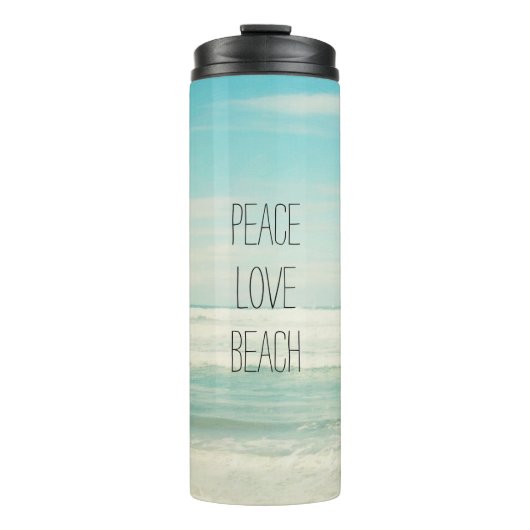 Peace Liebe Beach Thermosbecher (Vorderseite)