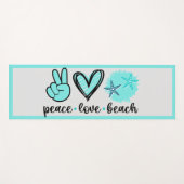 Peace Liebe Beach Türkis Heart Seashell Yogamatte (Vorderseite (Horizontal))