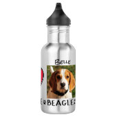 Peace Liebe Beagle Dog Lovers Edelstahlflasche (Rechts)