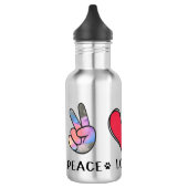 Peace Liebe Beagle Dog Lovers Edelstahlflasche (Links)