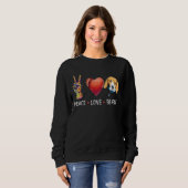 Peace Liebe Beagle für Männer Frauen Kinder Beagle Sweatshirt (Vorne ganz)