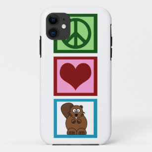 Peace Liebe Beavers iPhone 11 Hülle