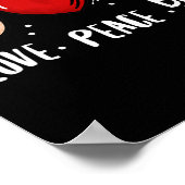 Peace Liebe Beer Pong Beer Pong Drink Spiel Spaß Poster (Ecke)