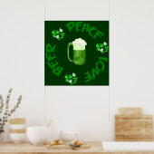 Peace Liebe Beer Poster (Küche)