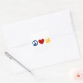 Peace Liebe Beer Quadratischer Aufkleber (Umschlag)