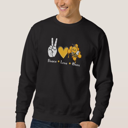 Peace Liebe Bees Apparel Sweatshirt (Vorderseite)