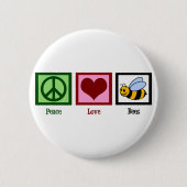 Peace Liebe Bees Button (Vorderseite)