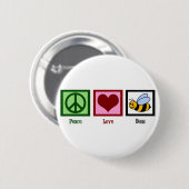 Peace Liebe Bees Button (Vorne & Hinten)