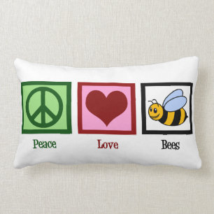 Peace Liebe Bees Lendenkissen