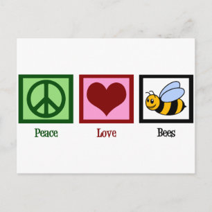 Peace Liebe Bees Postkarte