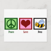 Peace Liebe Bees Postkarte (Vorderseite)