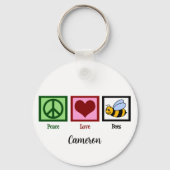 Peace Liebe Bees Schlüsselanhänger (Vorderseite)