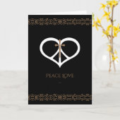 Peace Liebe & Beileids Faltes Grußkarte Karte (Gelbe Blume)